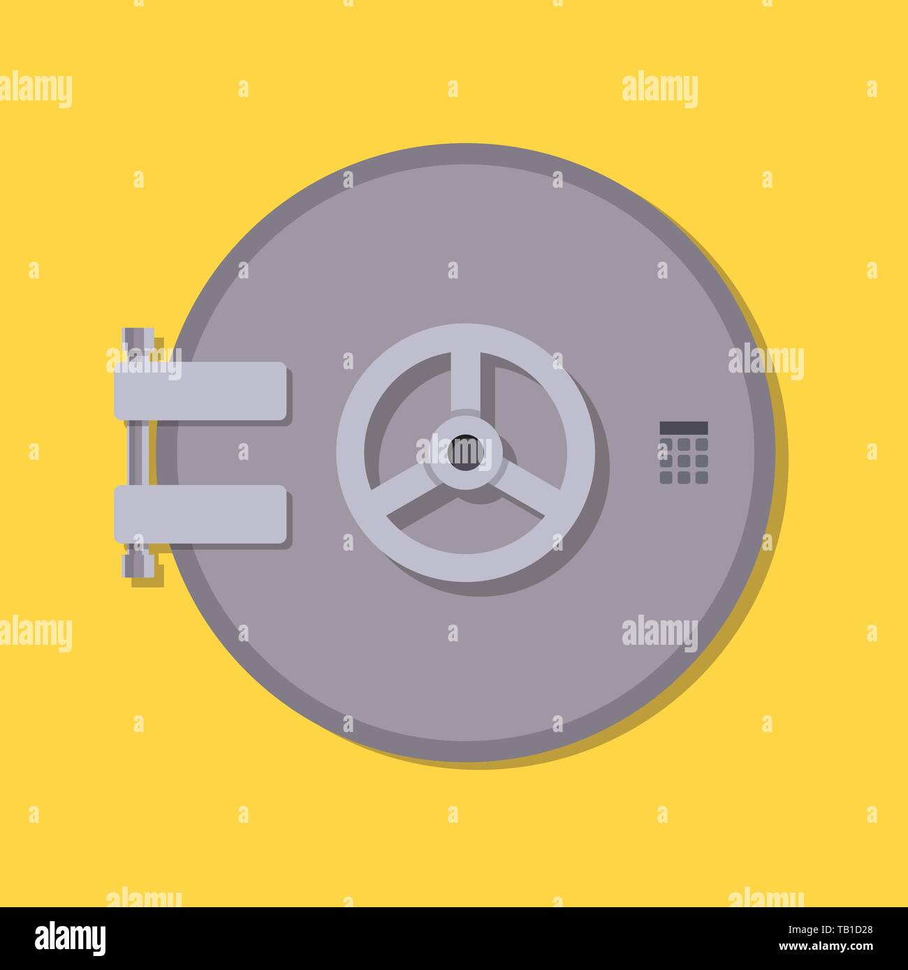 Bank Vault Safe Door Vector Illustration Stock Vector Image Art Alamy