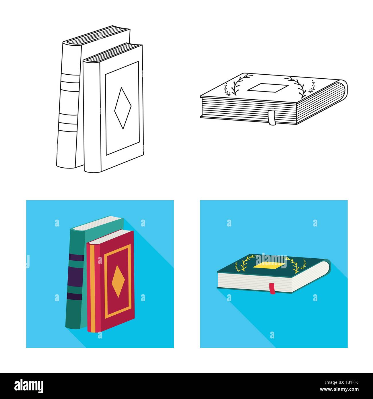 Vector illustration of training and cover icon. Collection of training ...