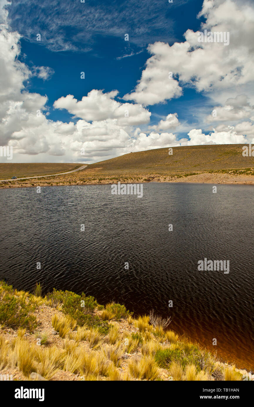Lake at Andes in Peru Stock Photo Alamy