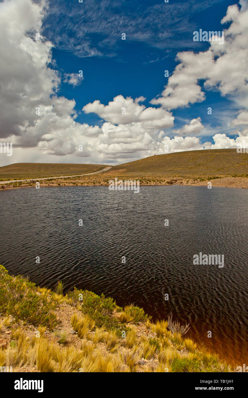 Lake at Andes in Peru Stock Photo Alamy