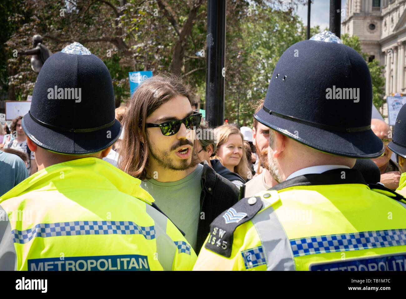 London, UK. 24th May, 2019. Earthling Ed (Ed Winters) at the second annual Global Strike 4 Climate. Stock Photo