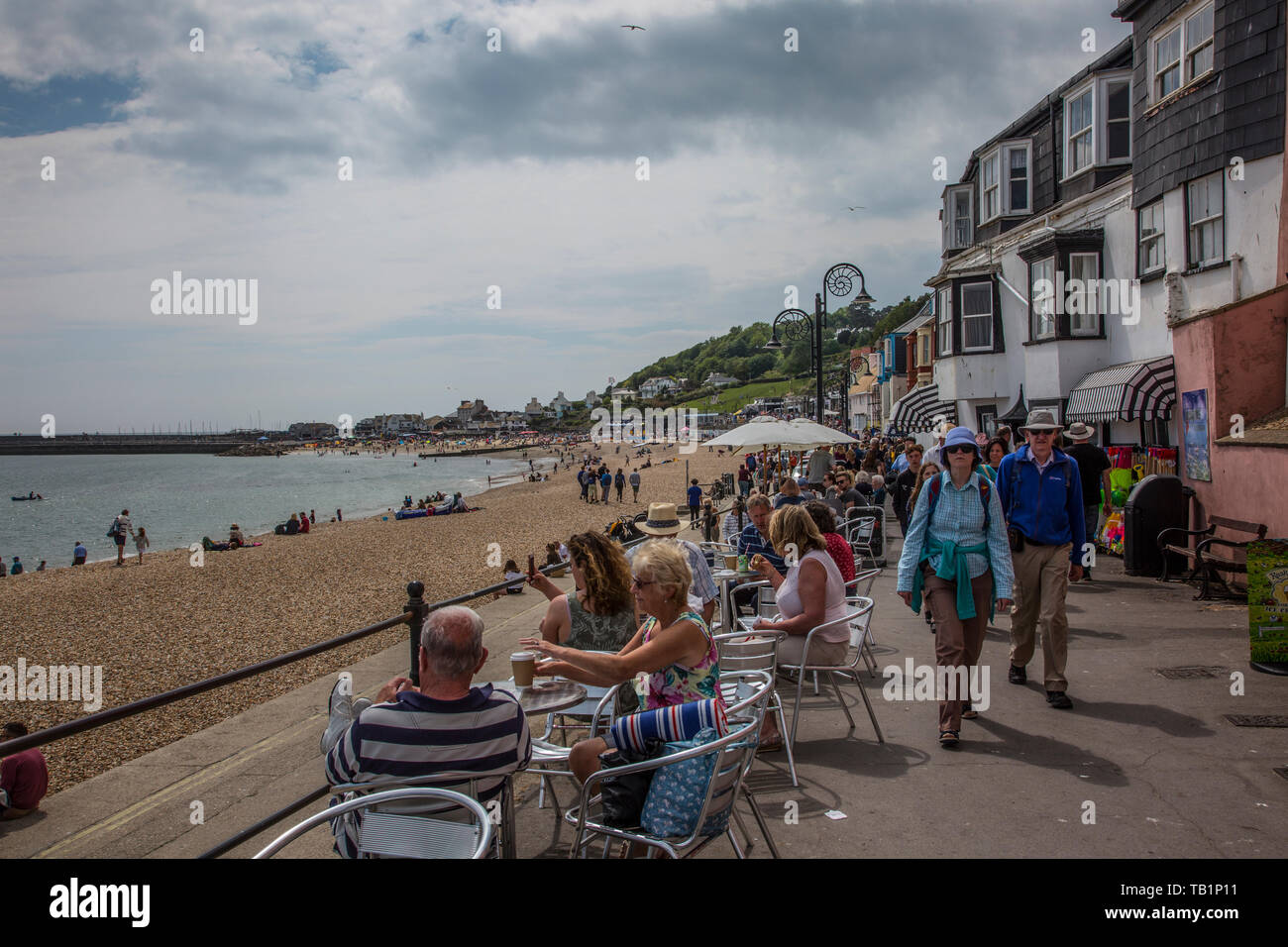 Lyme Regis, seaside town on the Jurassic Coastline set between the counties of West Dorset and East Devon, England, United Kingdom Stock Photo