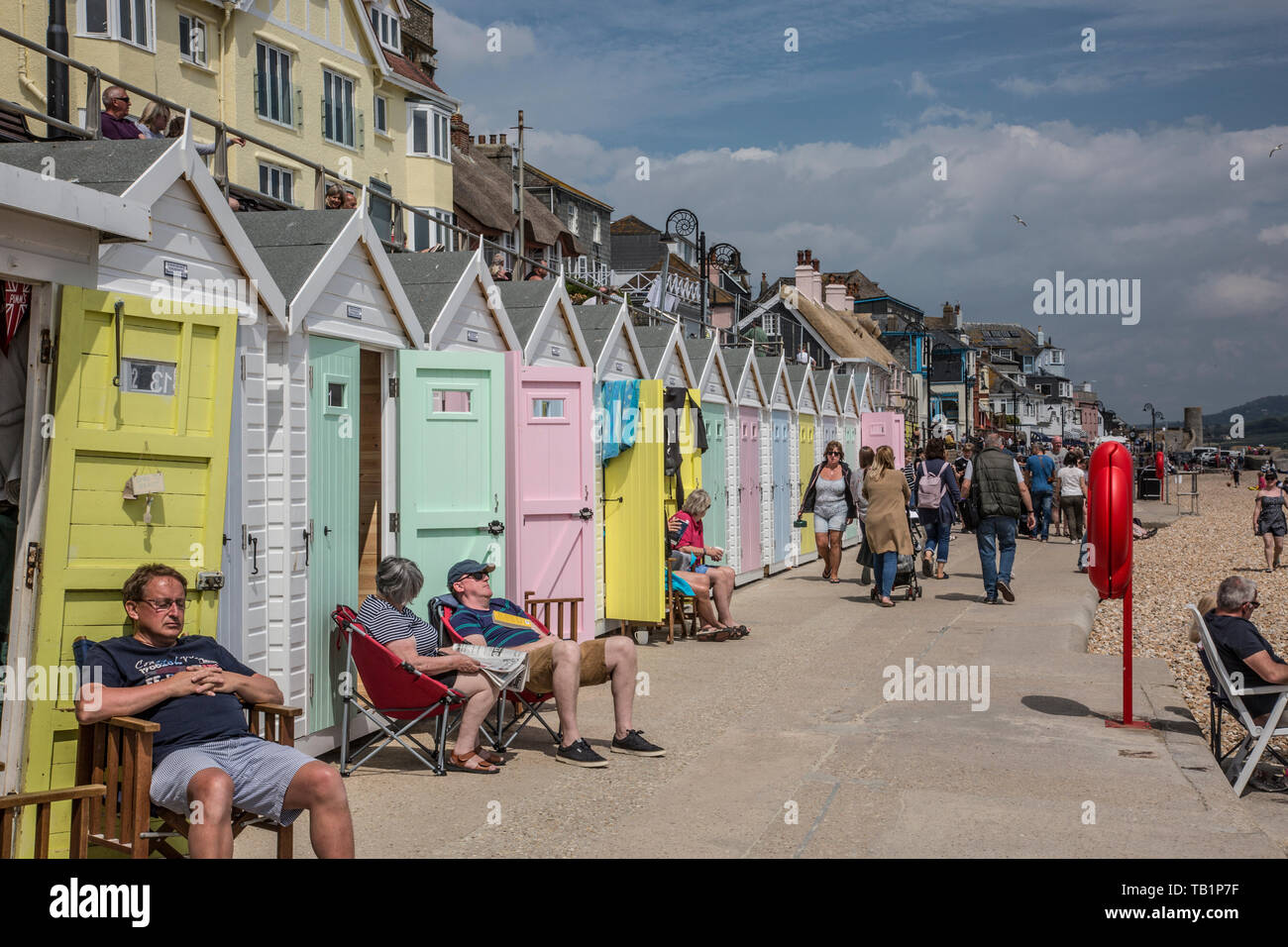 Lyme Regis, seaside town on the Jurassic Coastline set between the counties of West Dorset and East Devon, England, United Kingdom Stock Photo