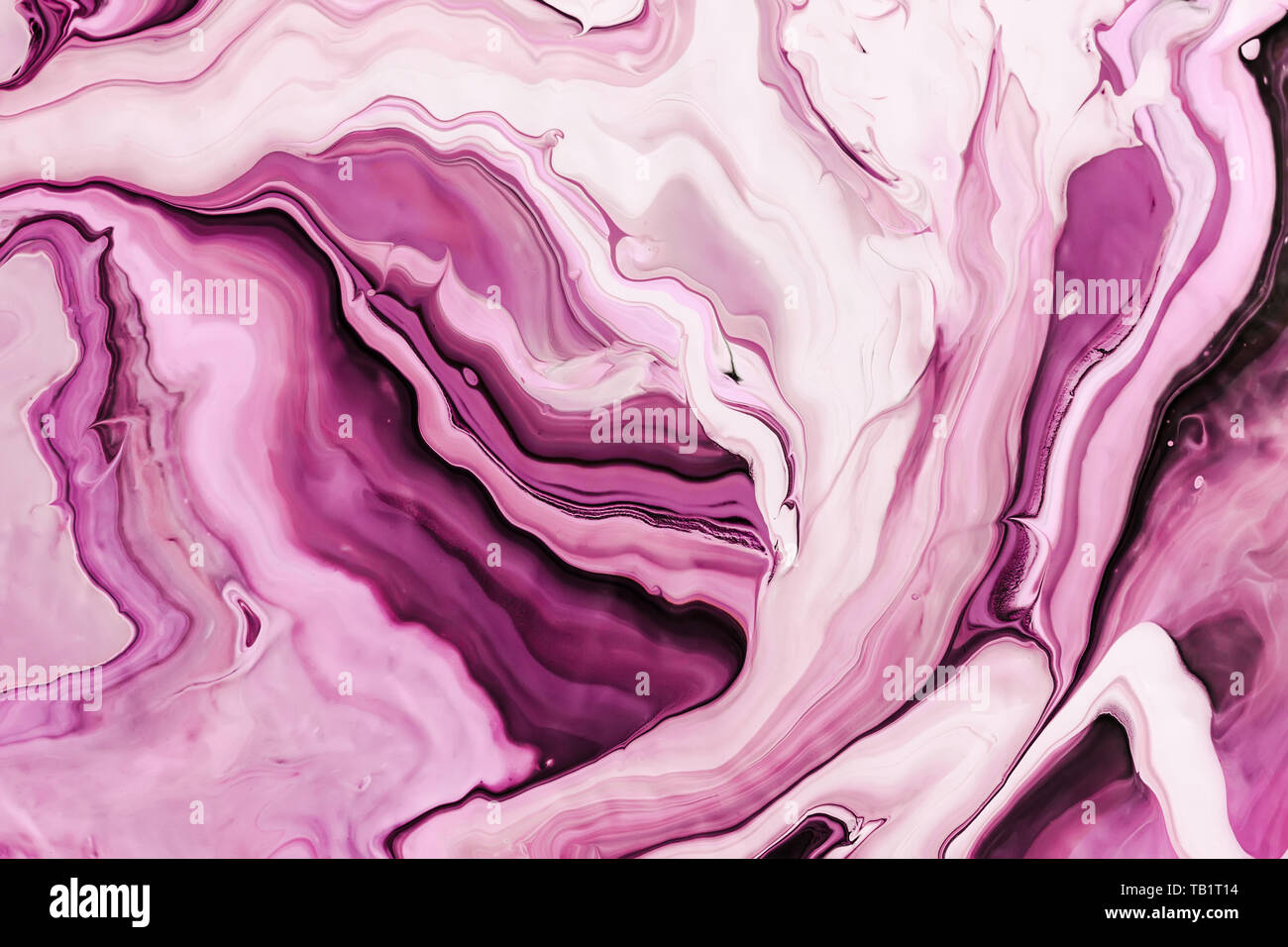 Fluid Art Shades Of Pink Waves And Curls Abstract Marble Background Or Texture Stock Photo Alamy