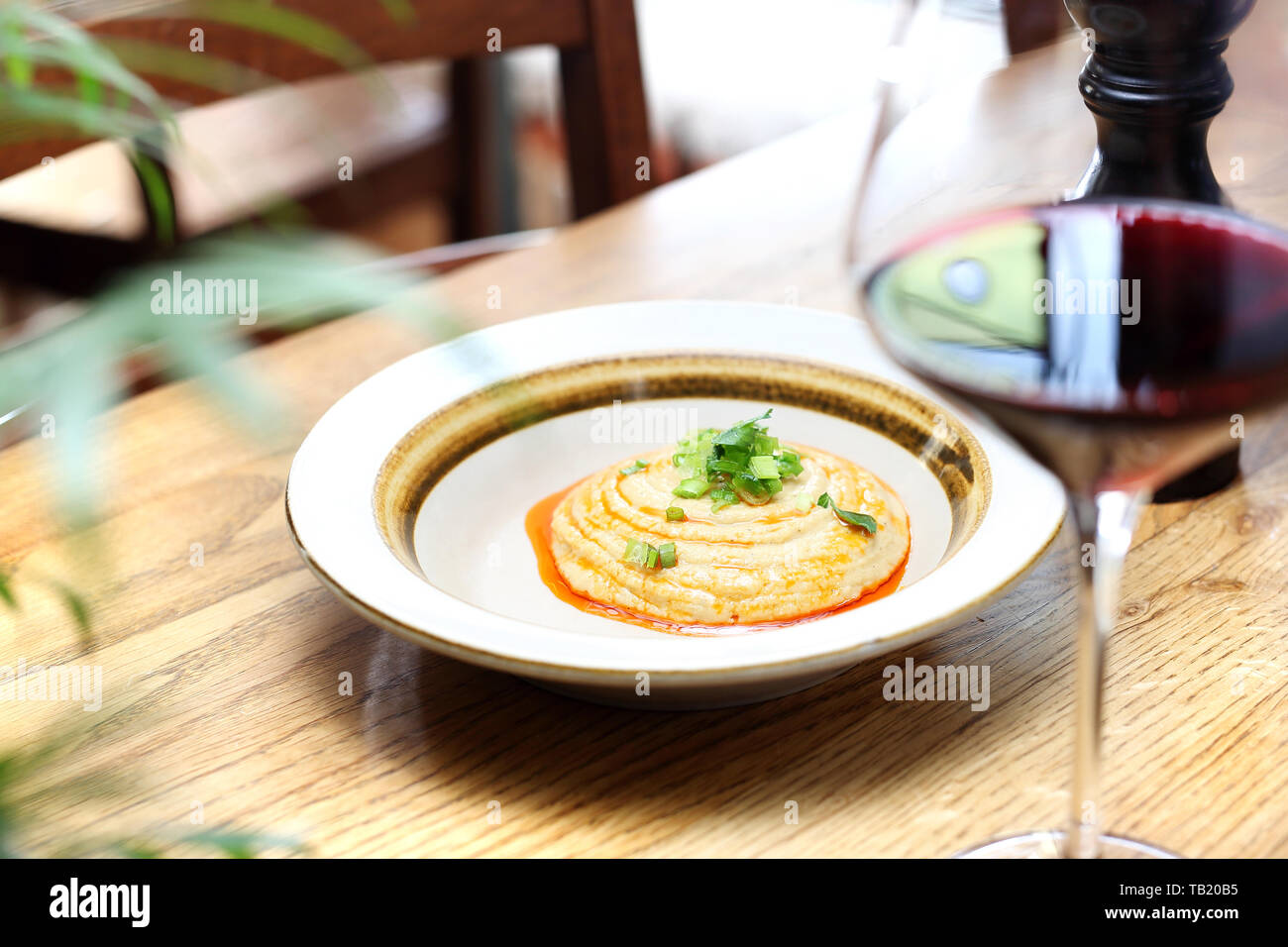 Appetizing dish, a light vegetable appetizer. Horizontal composition. Stock Photo