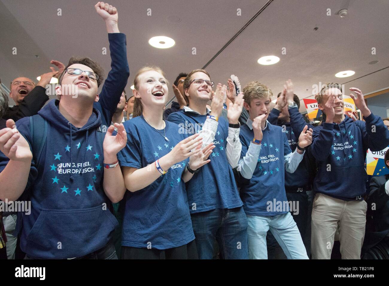Jubilation Of The Members Of Junge Union And The Cdu After The First Forecasts For The