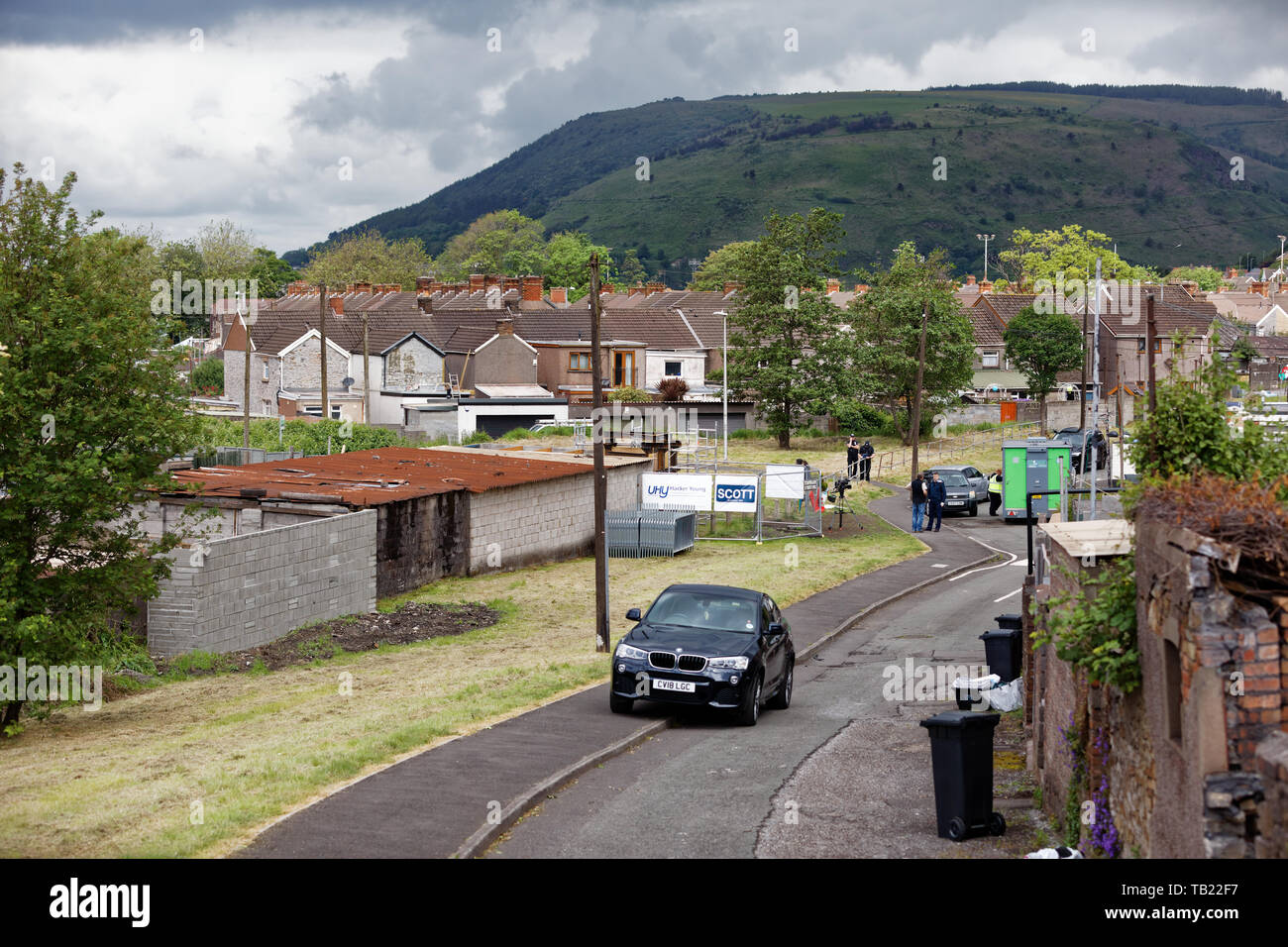Port Talbot United Kingdom 28th May 2019 The Row Of Garages In