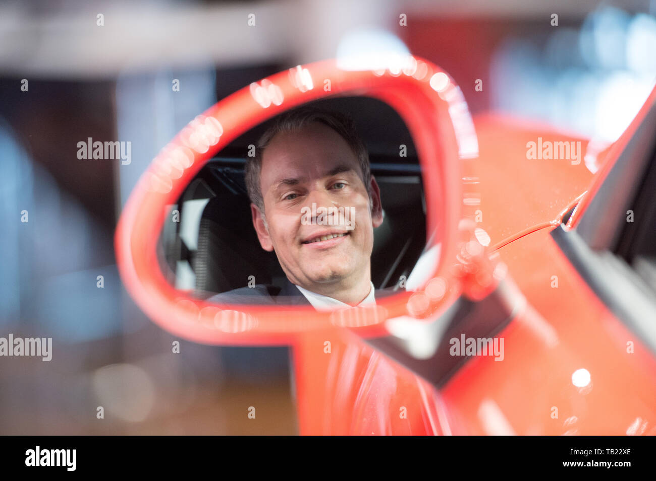 Oliver Blume, the CEO of Porsche AG, poses for photographs with a