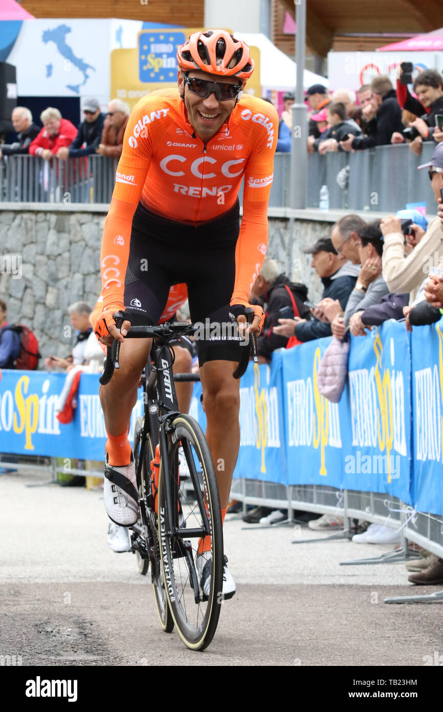 Anterselva, Antholz, Italy. 29th May 2019, Commezzadura (Val di Sole) to  Anterselva, Antholz, Italy; Giro D Italia cycling tour stage 17; Kamil  Gradek (Pol) at the start in Commezzadura Credit: Action Plus