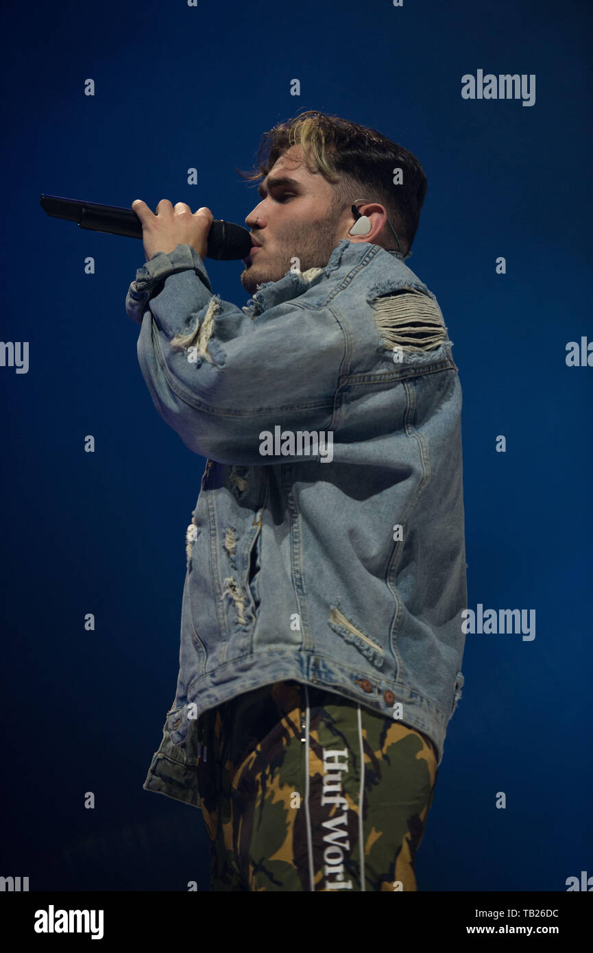 Glasgow, UK. 29 May 2019. Moss Kena in concert at SSE's Hydro Arena in Glasgow. Supporting act for Rita Ora.Credit: Colin Fisher/Alamy Live News Stock Photo