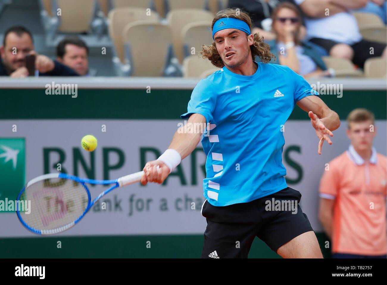 Stefanos Tsitsipas, Roland Garros 2019, Second Round, Paris, 644/cordon  Credit: CORDON PRESS/Alamy Live News Stock Photo - Alamy