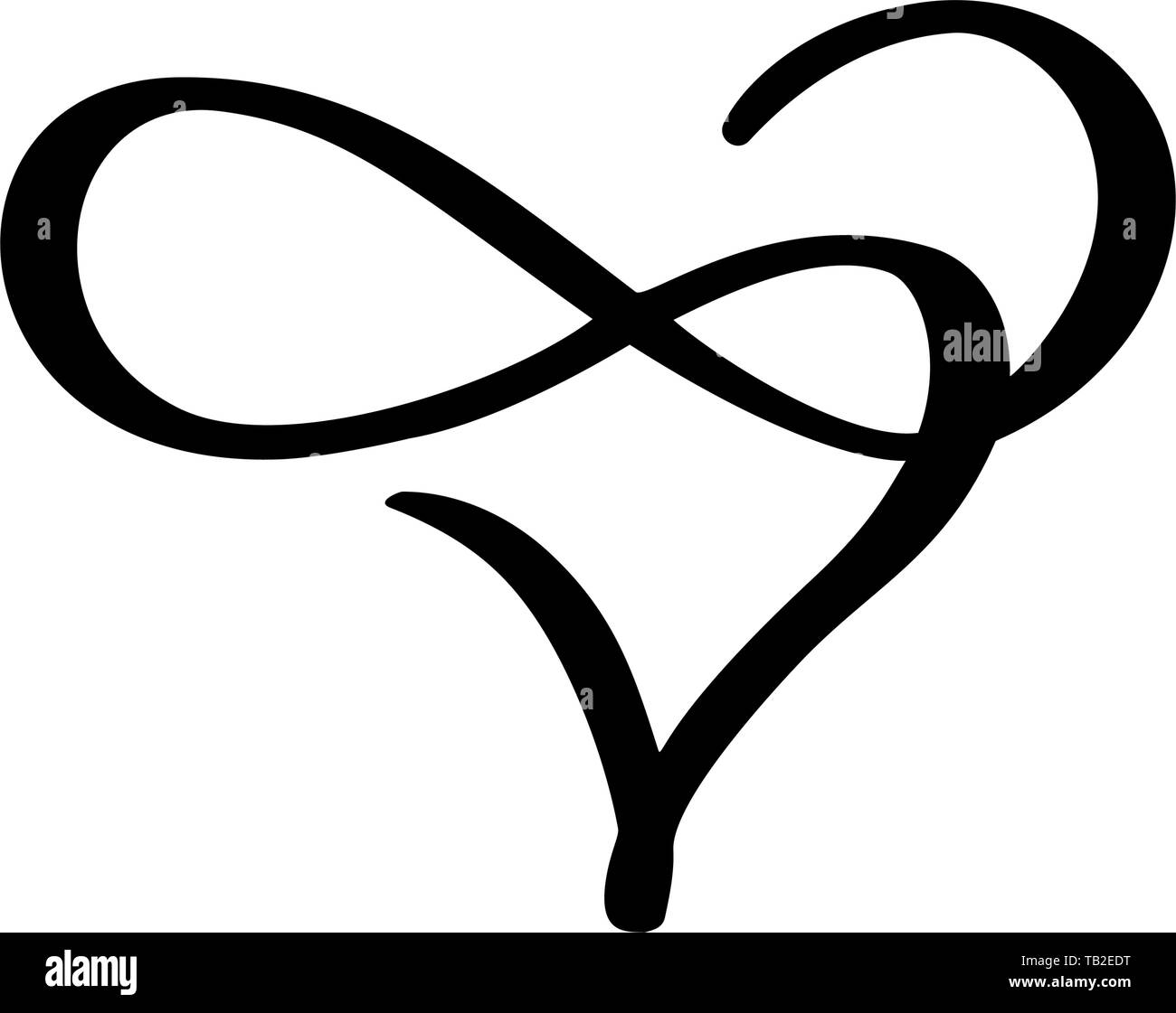 Infinity love symbol Black and White Stock Photos & Images - Alamy