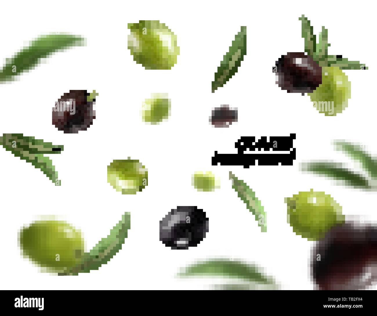 Olive Plant Cut Out Stock Vector Images Alamy