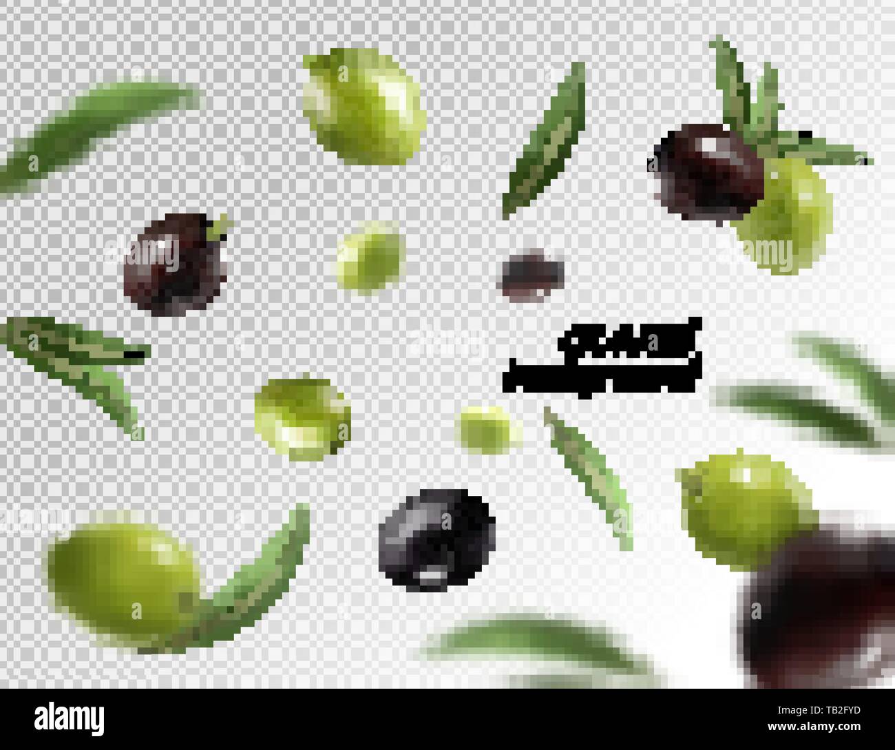 Green and black olives isolated on white background with clipping path ...