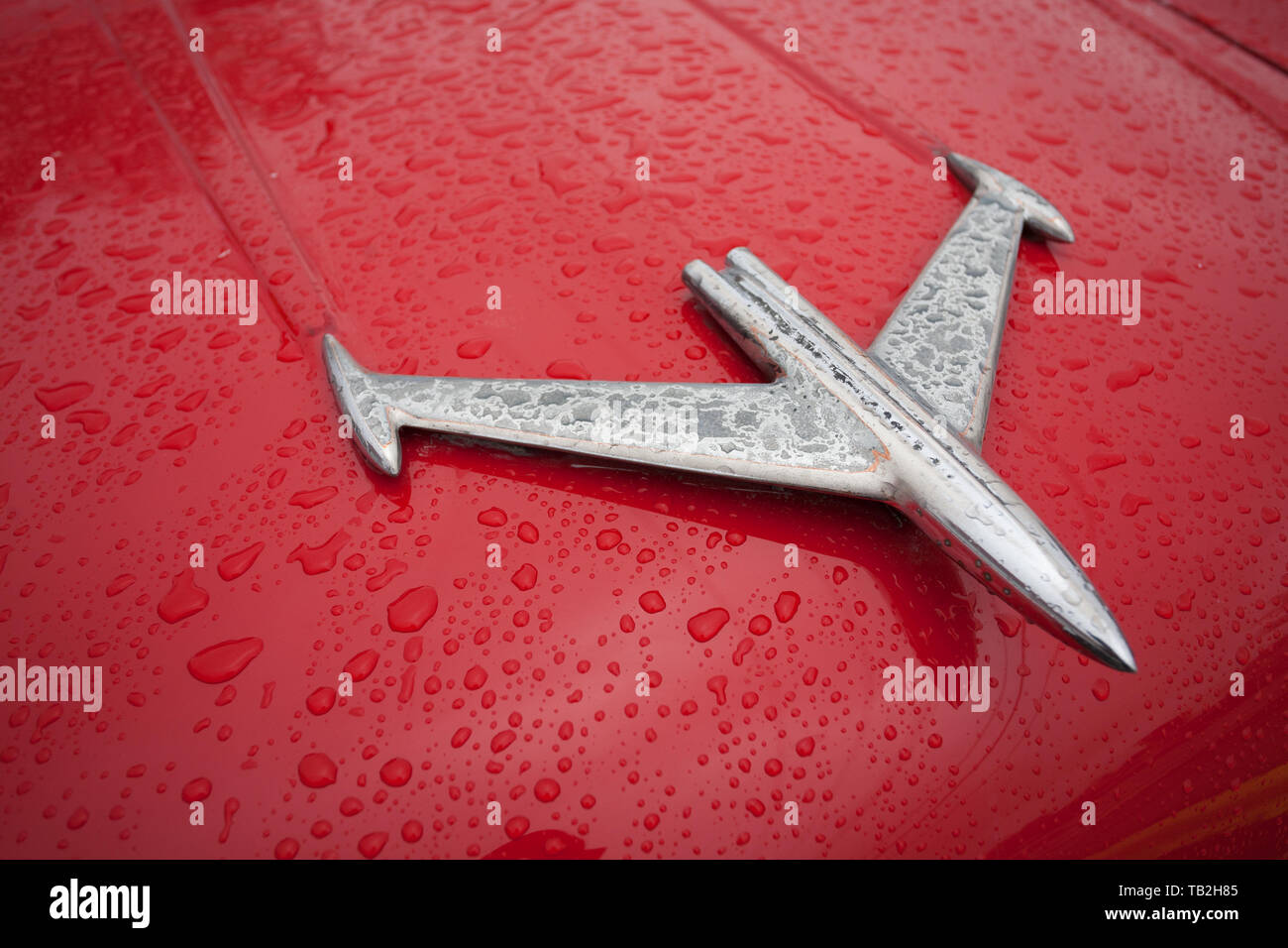 1956 Oldsmobile 88 space age hood ornament Stock Photo