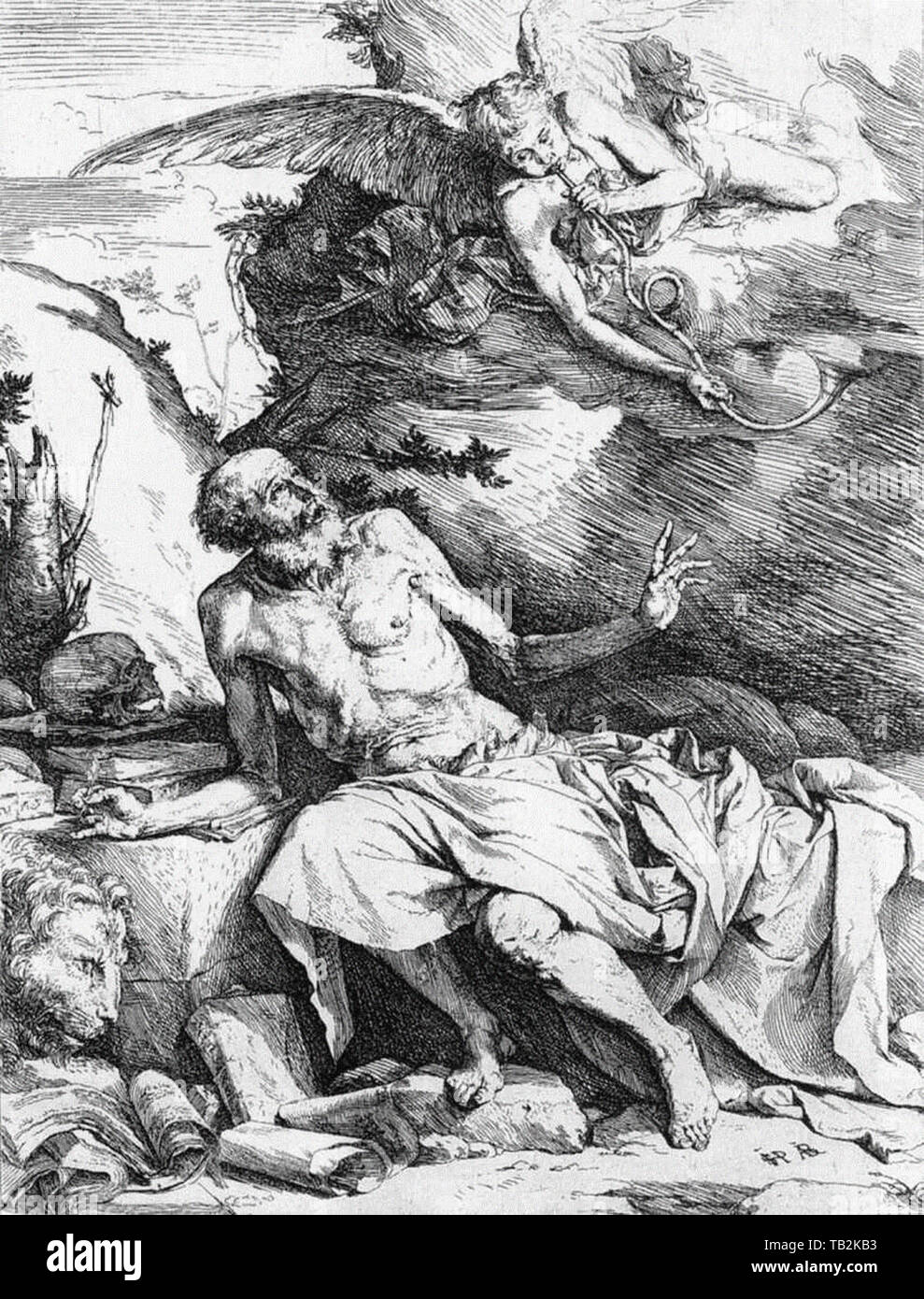 Jusepe De Ribera - St Jerome Angel 1621 Stock Photo - Alamy
