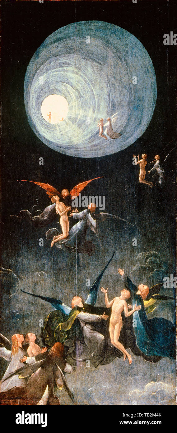 Hieronymus Bosch, Ascent of the Blessed, painting, circa 1500 Stock Photo