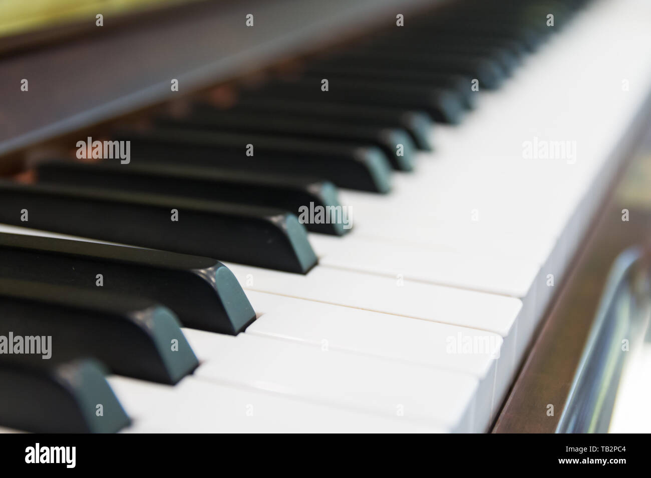 black and white keyboard on piano instrument Stock Photo Alamy