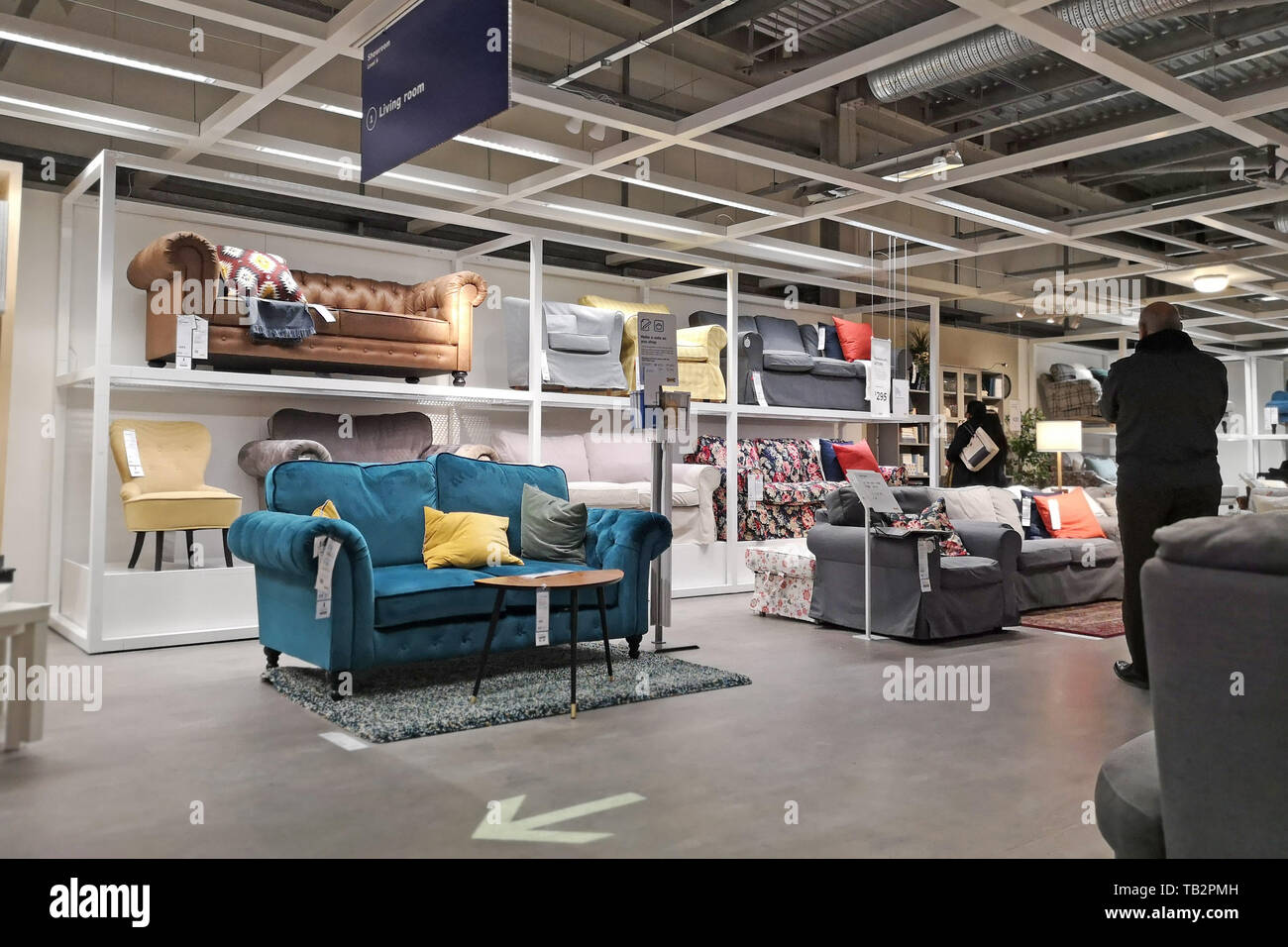 Sofas at Ikea in Coventry, UK, on May 29, 2019. Stock Photo
