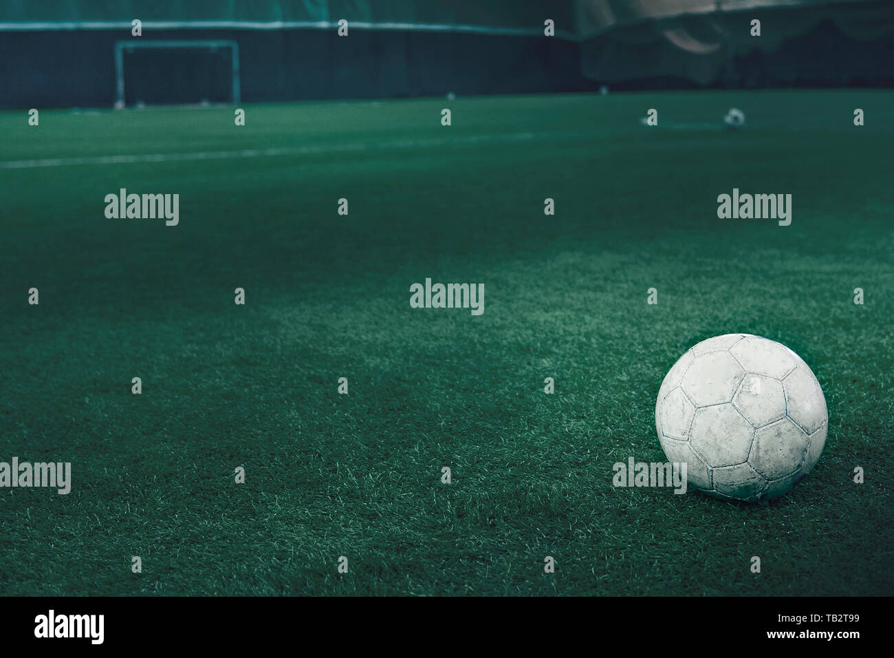 Indoor soccer football field Stock Photo Alamy