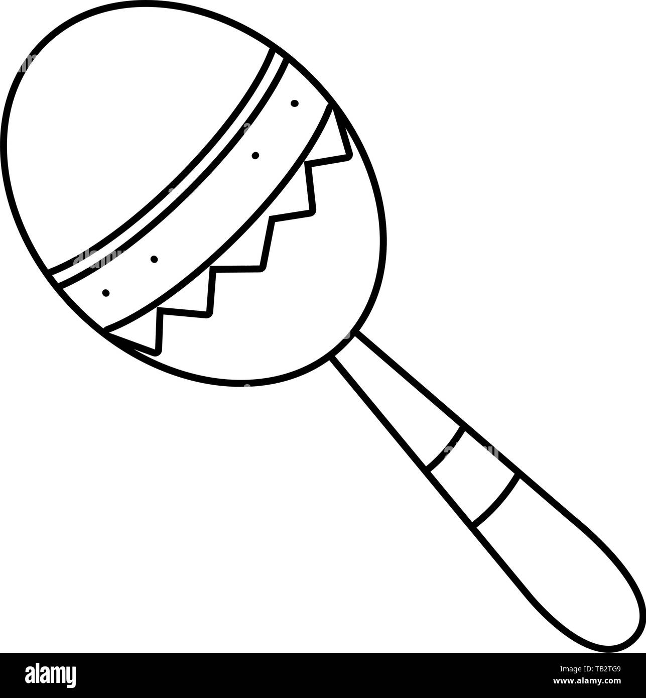 maraca musical instrument isolated vector illustration graphic design