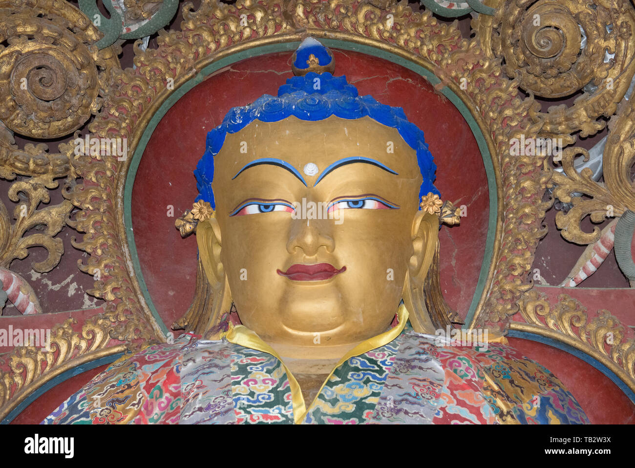 Buddha statue tibet Stock Photo