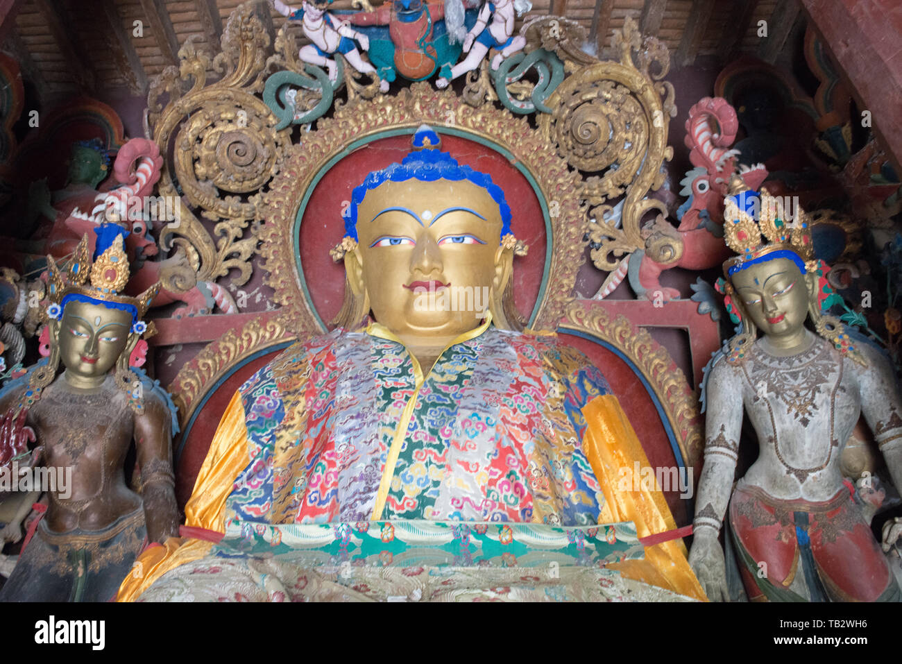 Buddha statue tibet Stock Photo