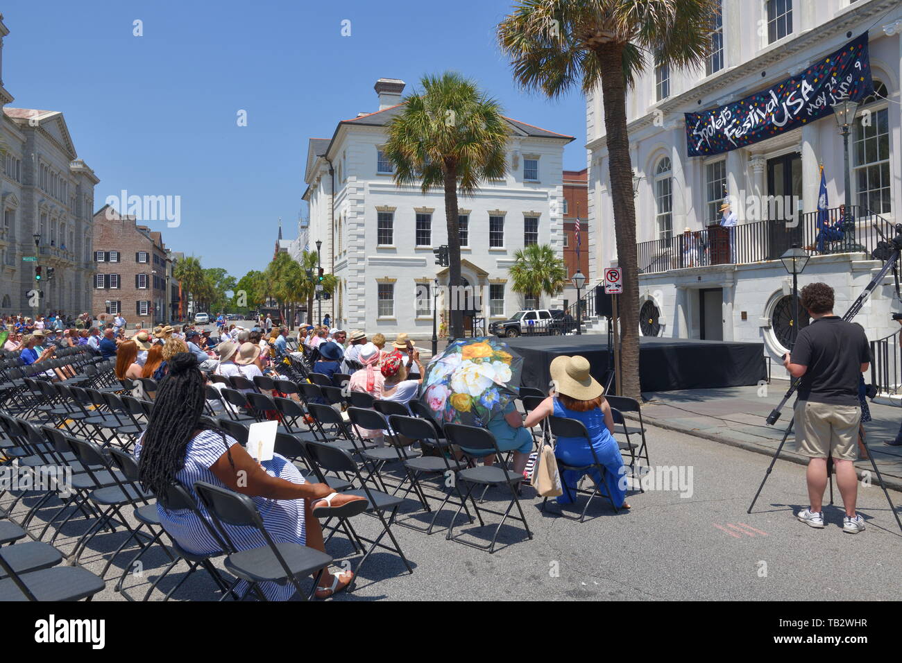 Opening Ceremony for Spoleto 2019 in Front of City Hall in Charleston, SC to Celebrate the Arts for 18 Days Stock Photo