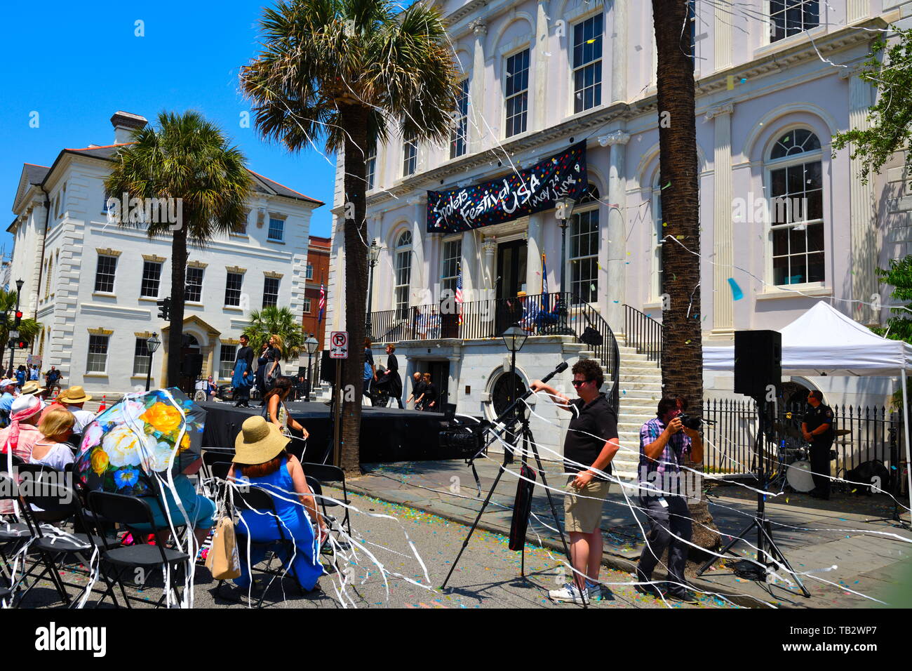 Opening Ceremony for Spoleto 2019 in Front of City Hall in Charleston, SC to Celebrate the Arts for 18 Days Stock Photo