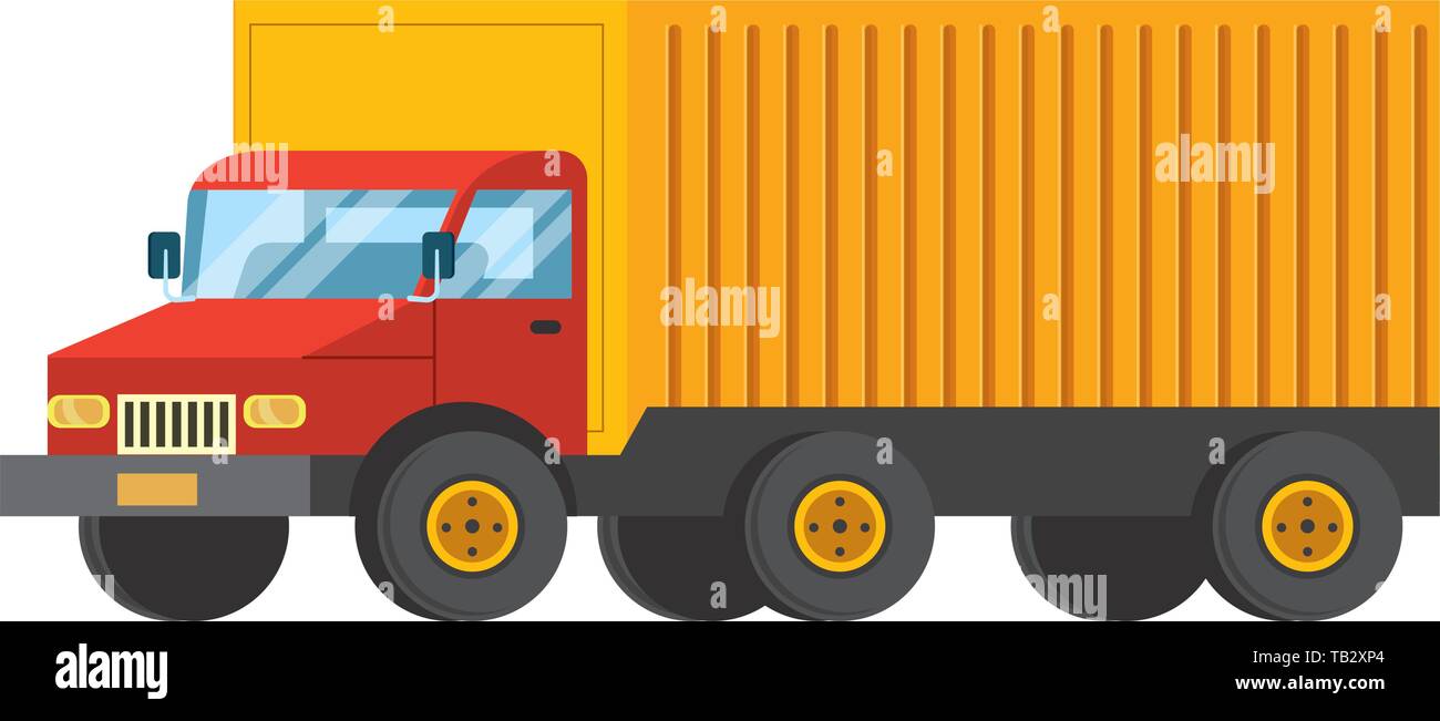 cargo truck vehicle transport cartoon vector illustration graphic design  Stock Vector Image & Art - Alamy