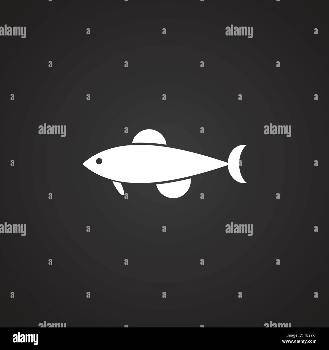 Fish icon on background for graphic and web design. Simple illustration ...