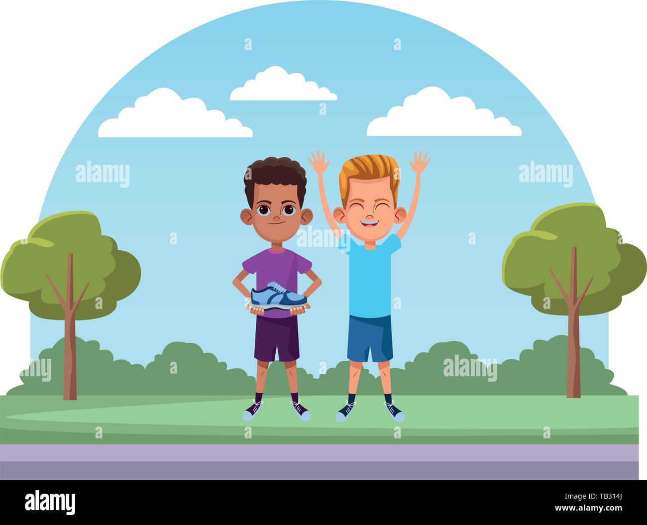 young kids avatar carton character Stock Vector Image & Art - Alamy