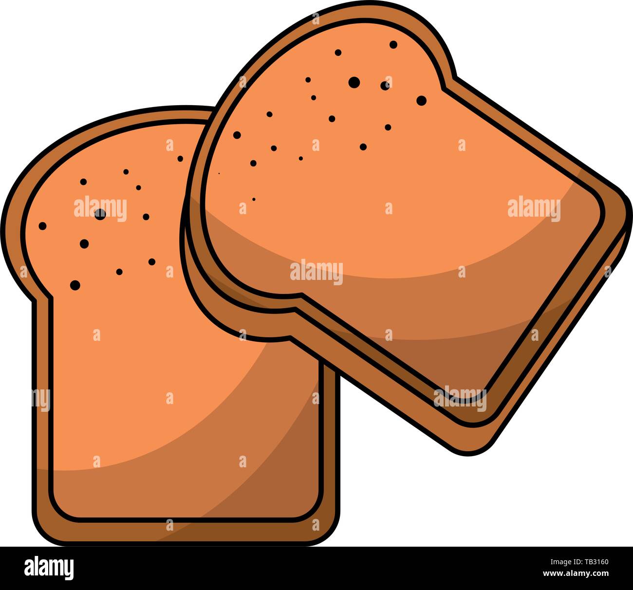 Bread sliced wheat food isolated Stock Vector Image & Art - Alamy