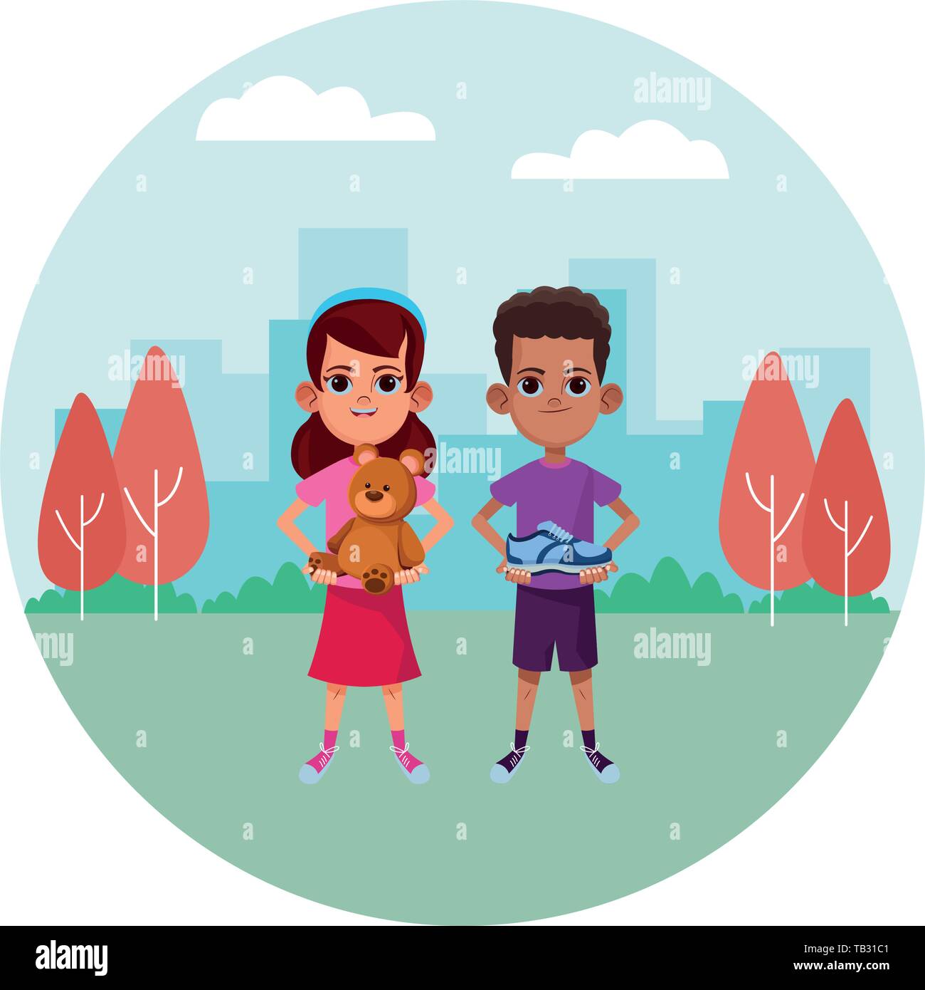 young kids avatar carton character Stock Vector Image & Art - Alamy