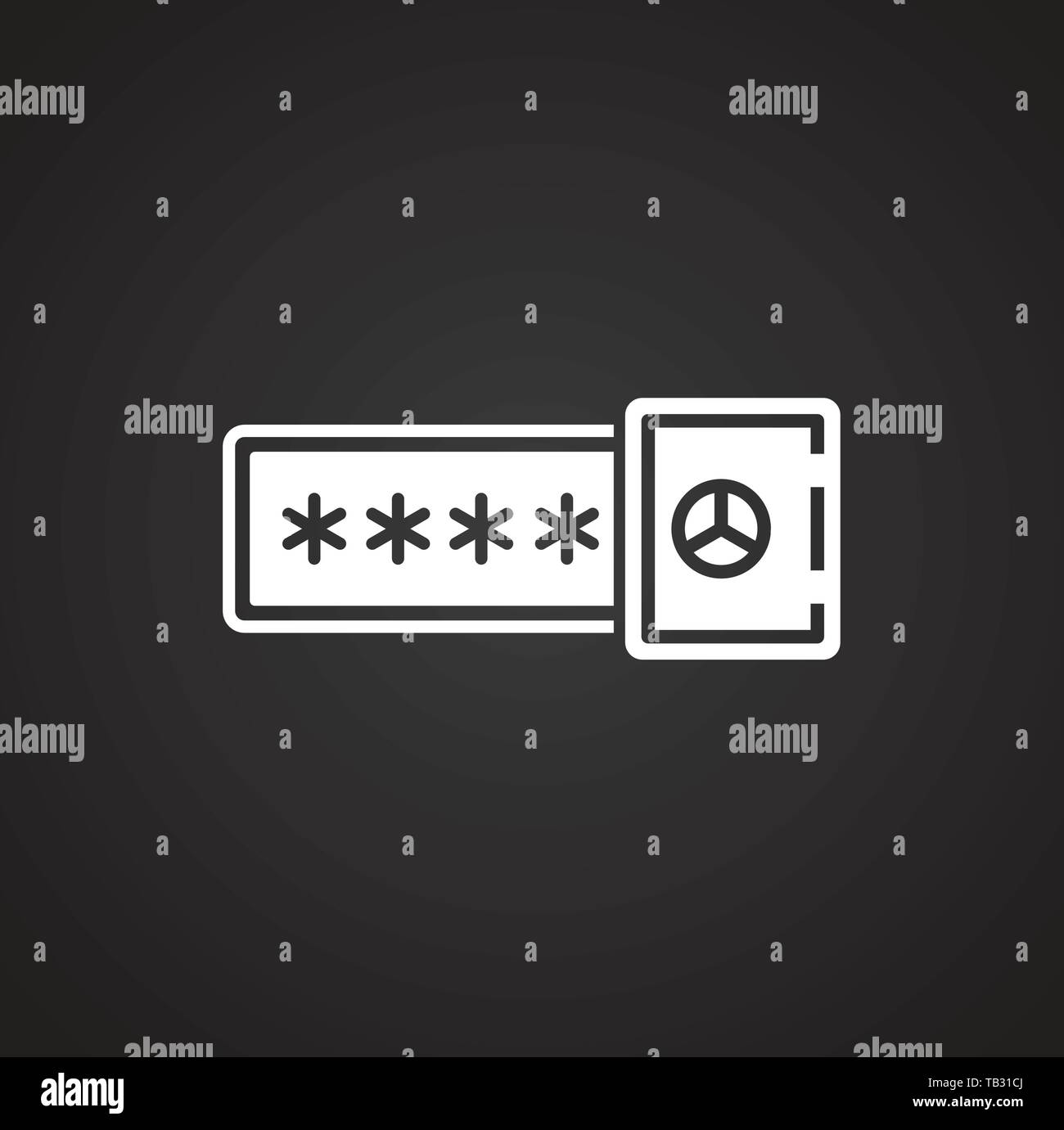 Password related icon on background for graphic and web design. Simple ...