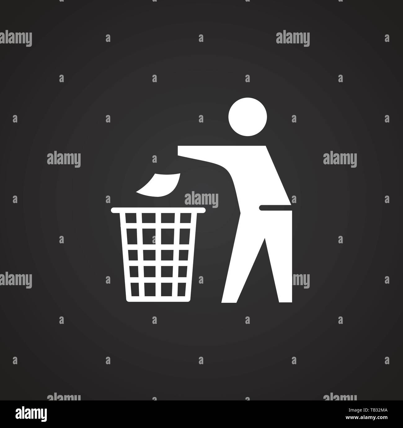 Garbage related icon on background for graphic and web design. Simple ...