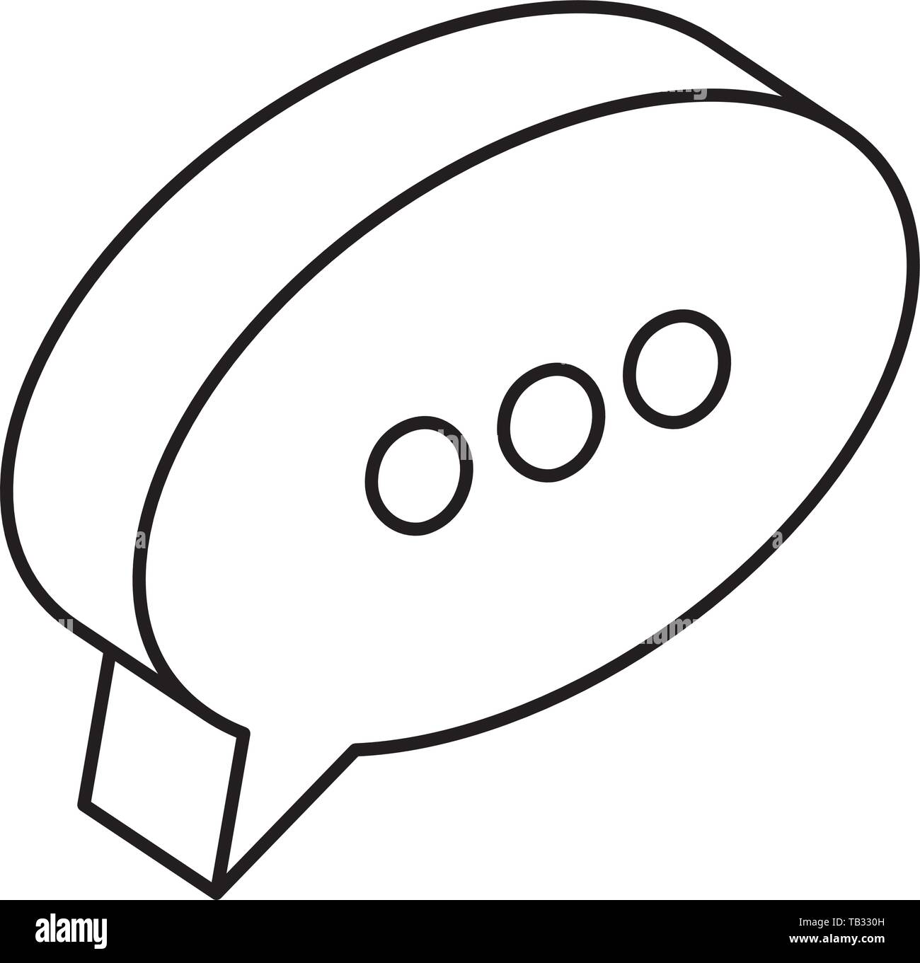 speech bubble message icon vector illustration Stock Vector Image & Art ...