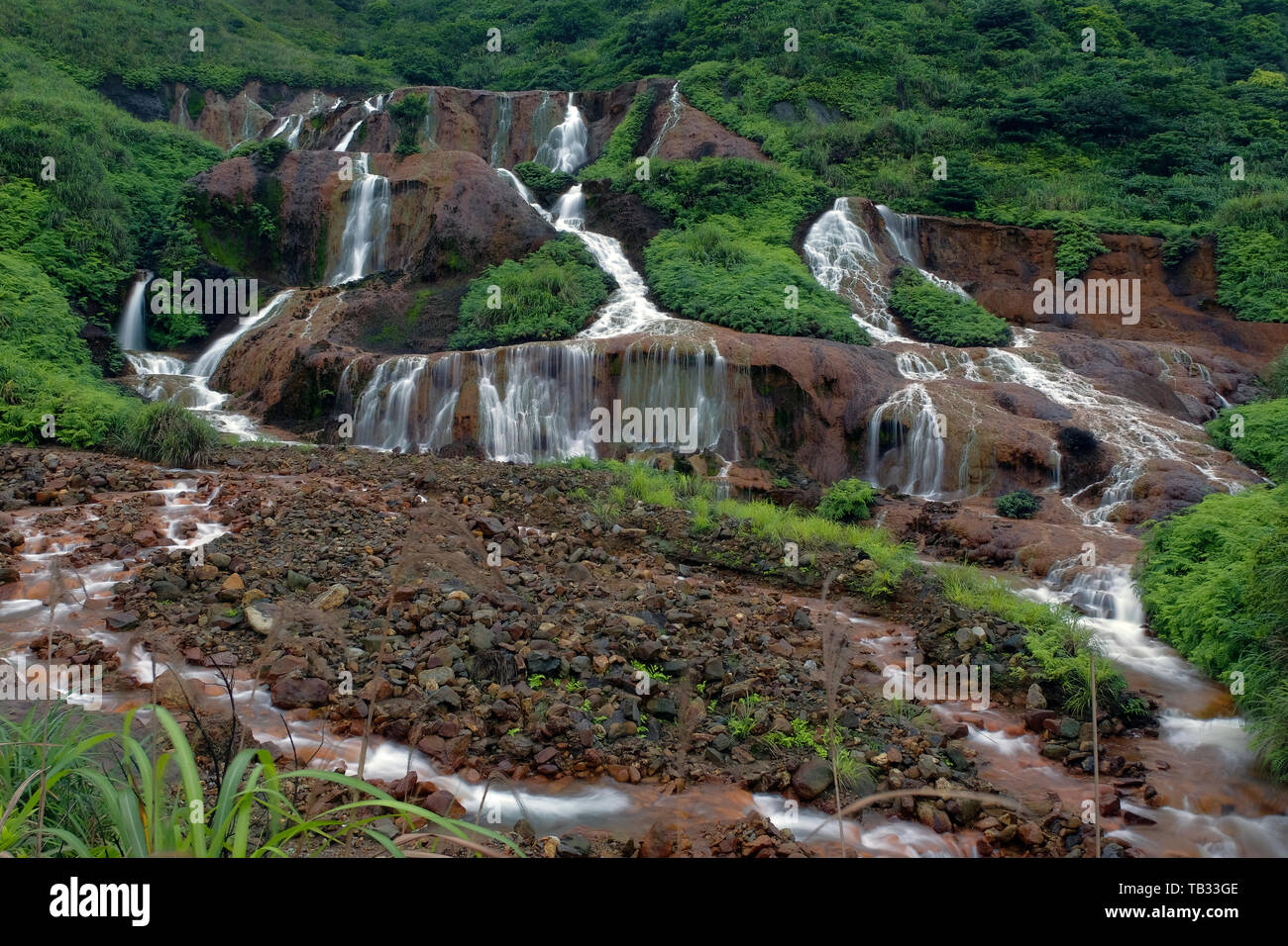 Golden waterfall taiwan hi-res stock photography and images - Alamy