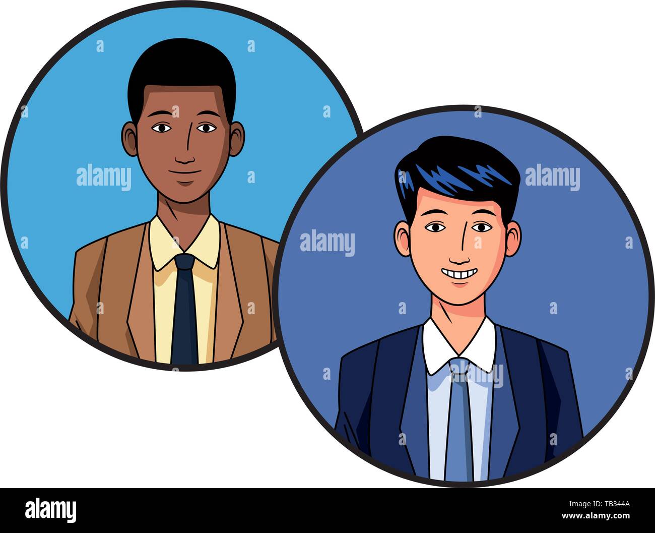 businessmen avatar profile picture in round icons Stock Vector Image ...