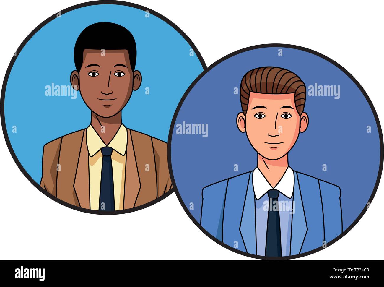 businessmen avatar profile picture in round icons Stock Vector Image ...