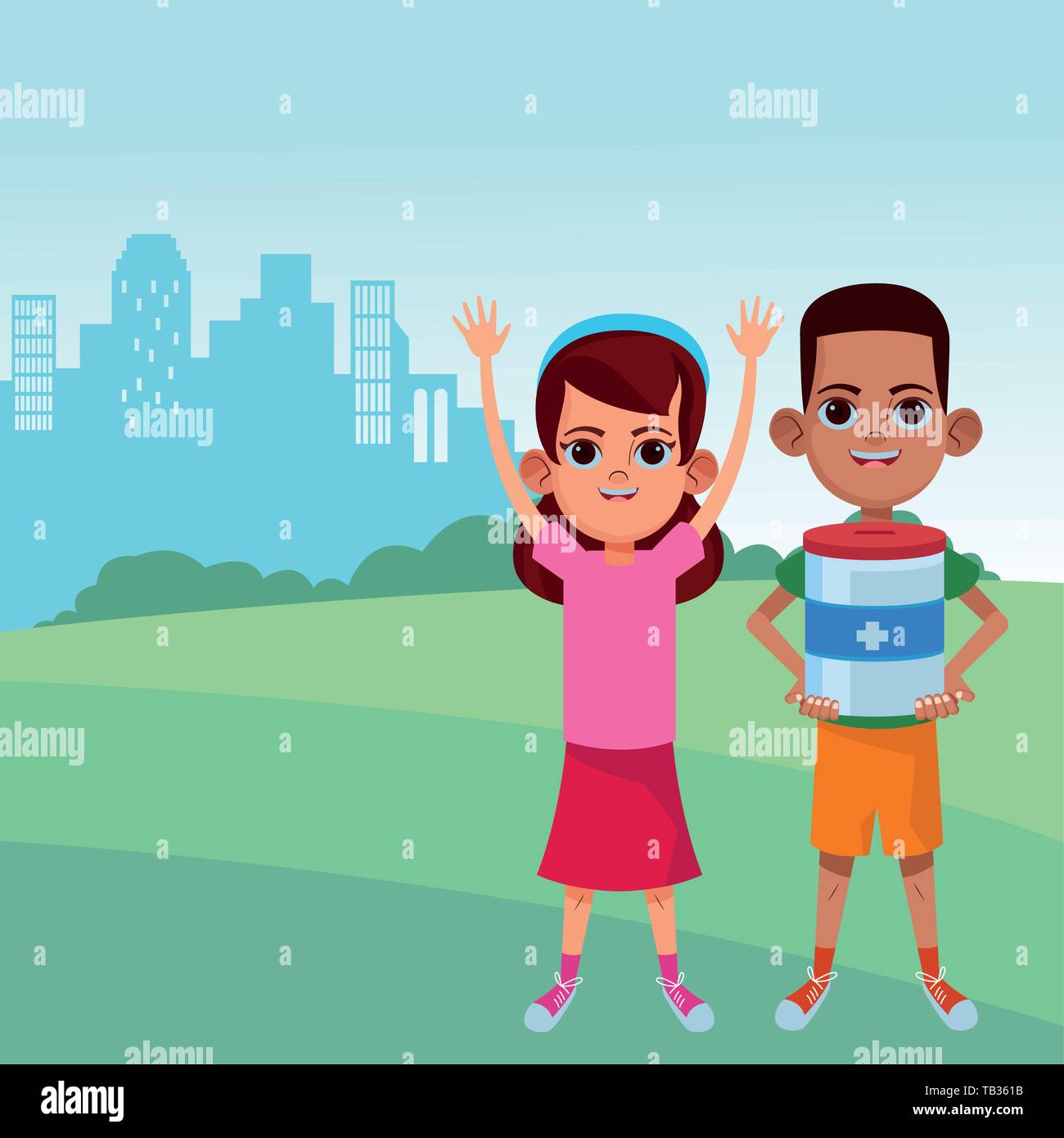 young kids avatar carton character Stock Vector Image & Art - Alamy