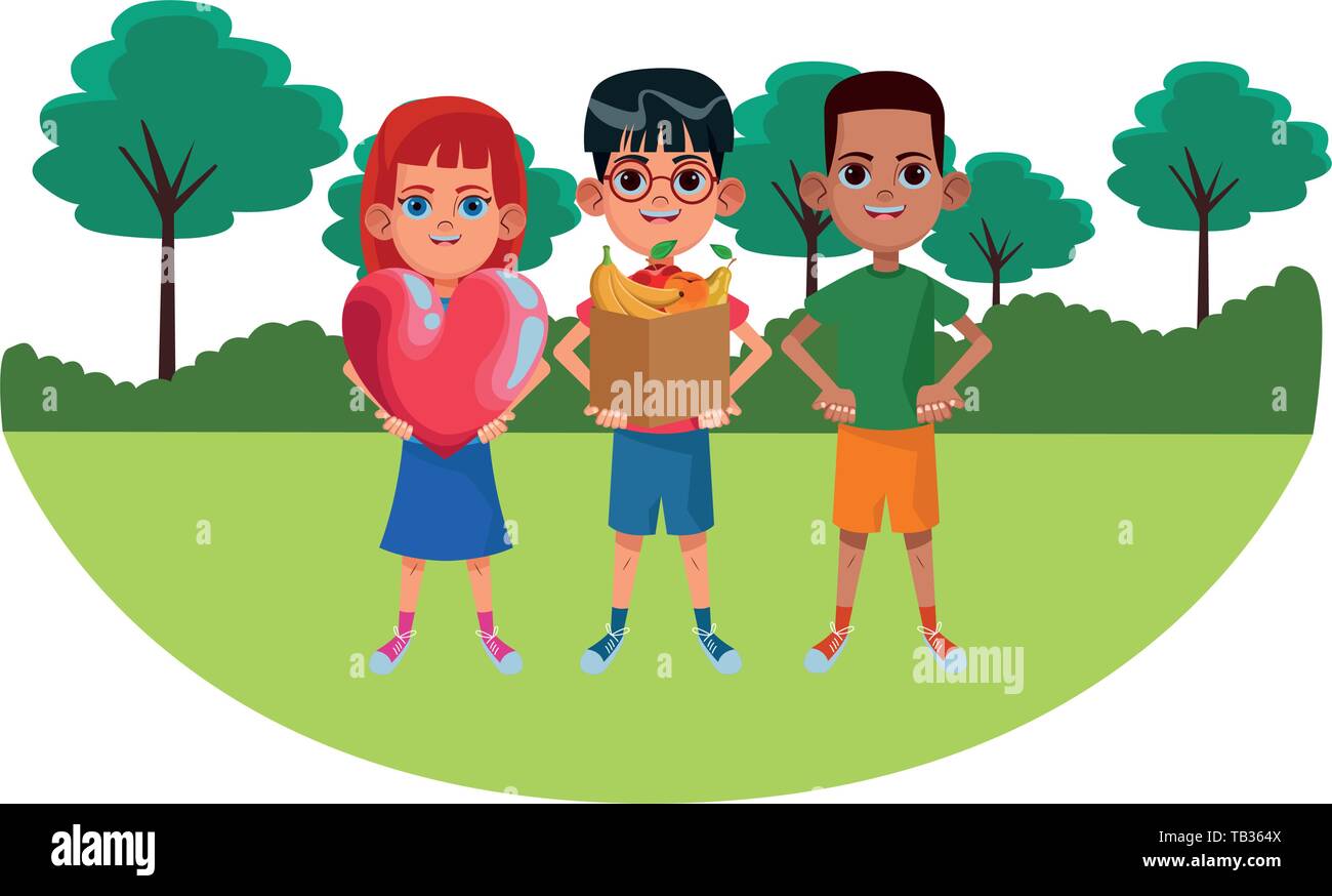 young kids avatar carton character Stock Vector Image & Art - Alamy