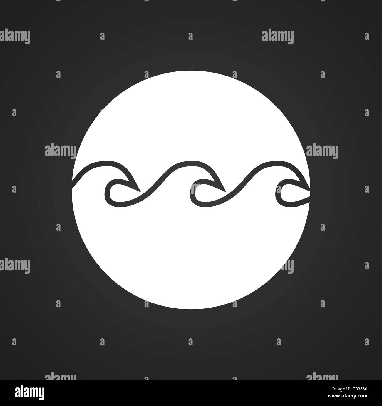 Wave icon on background for graphic and web design. Simple vector sign ...