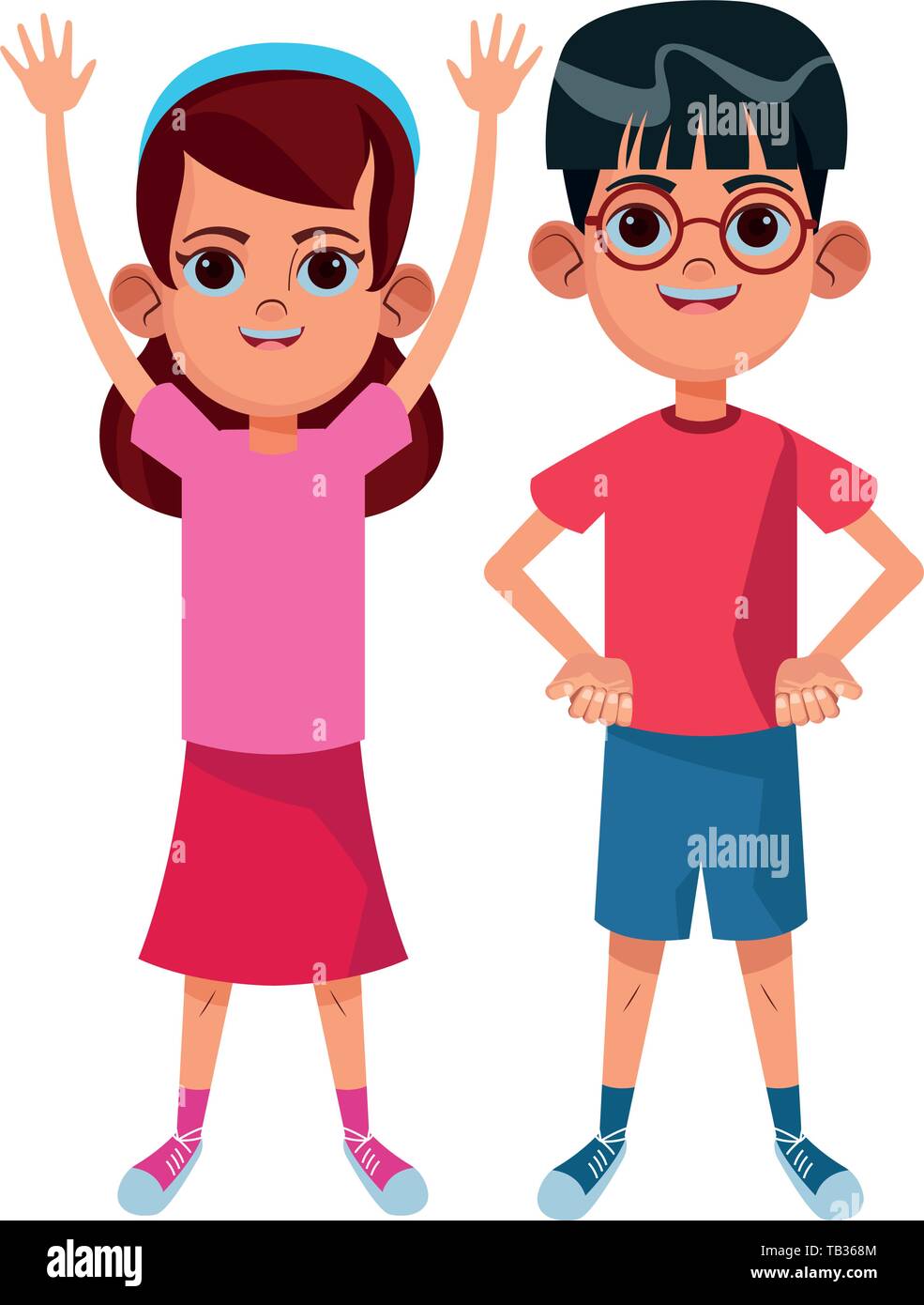 young kids avatar carton character Stock Vector Image & Art - Alamy