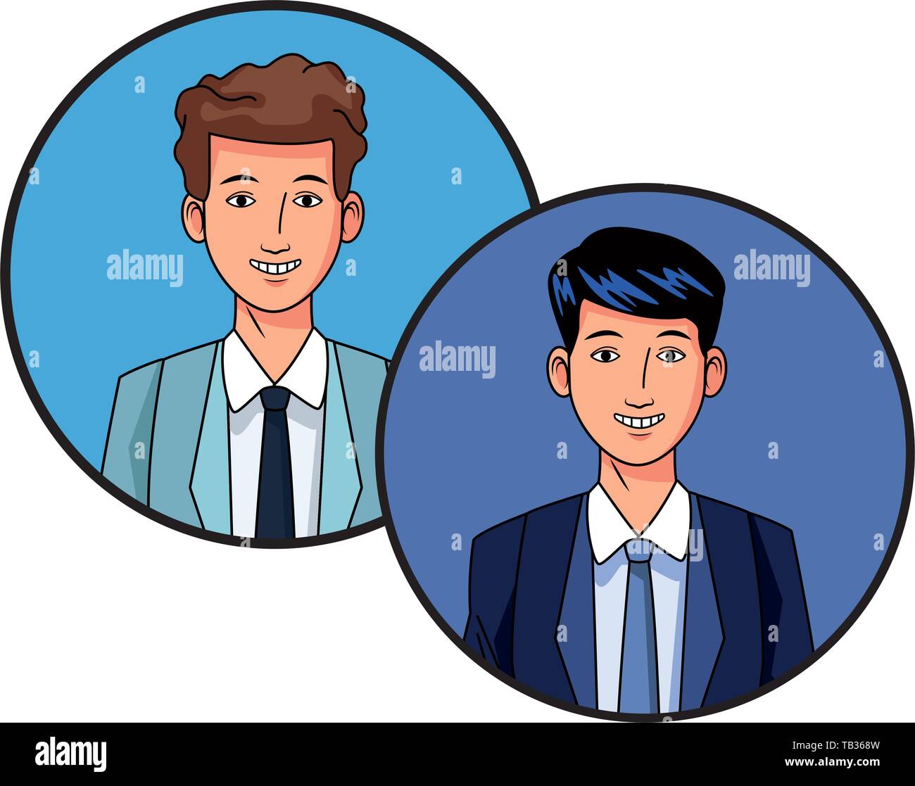businessmen avatar profile picture in round icons Stock Vector Image ...