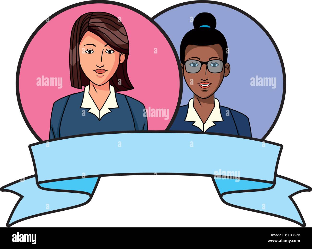 businesswomen avatar profile picture in round icons Stock Vector Image ...