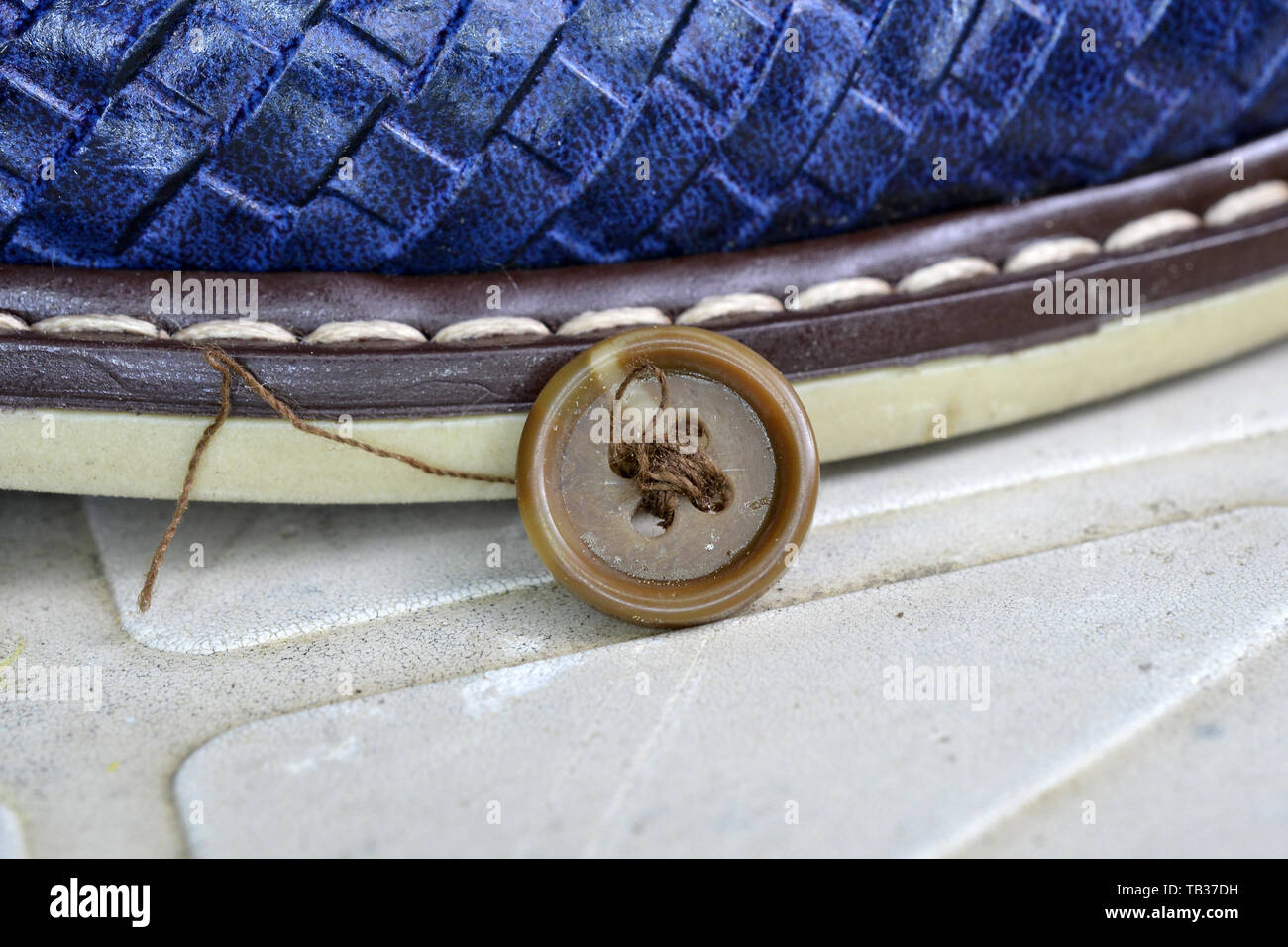 old brown sewing button image of a Stock Photo - Alamy
