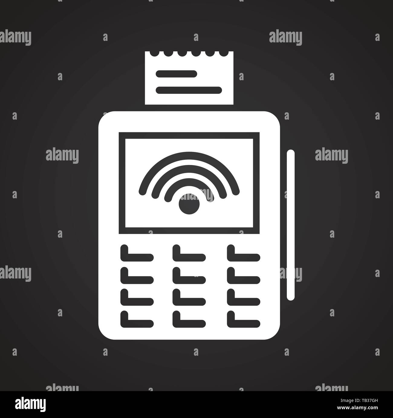 Pos terminal icon on background for graphic and web design. Simple ...