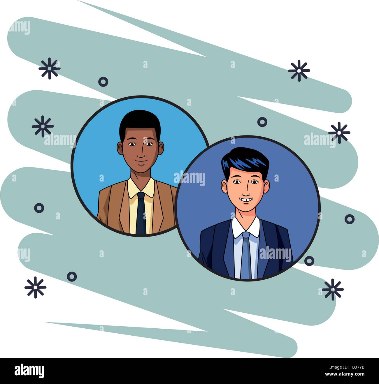 businessmen avatar profile picture in round icons Stock Vector Image ...