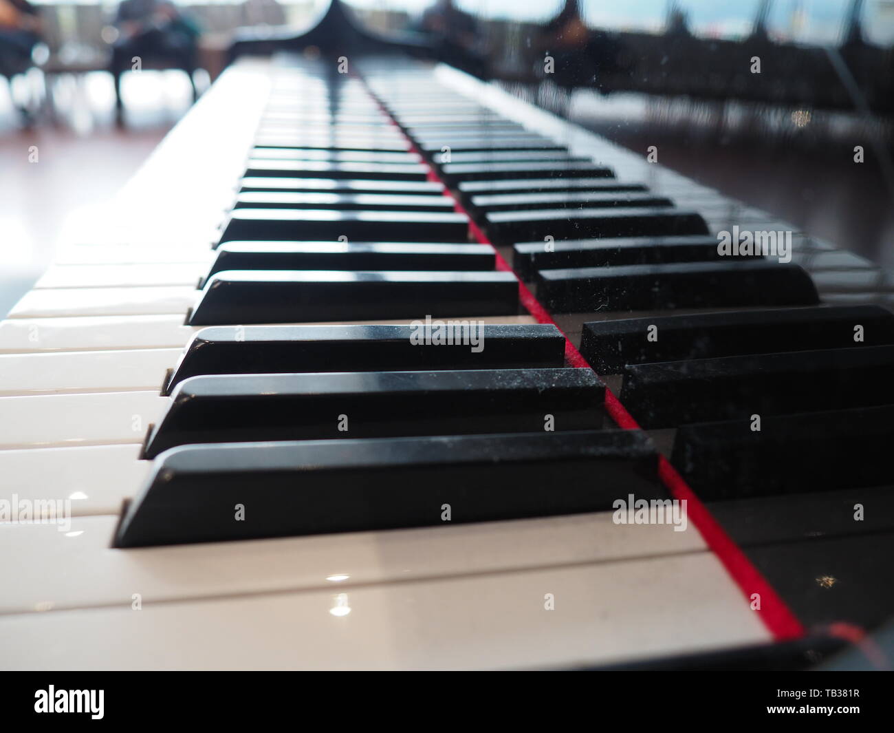 Piano at Milan Bergamo Airport - Italy Stock Photo